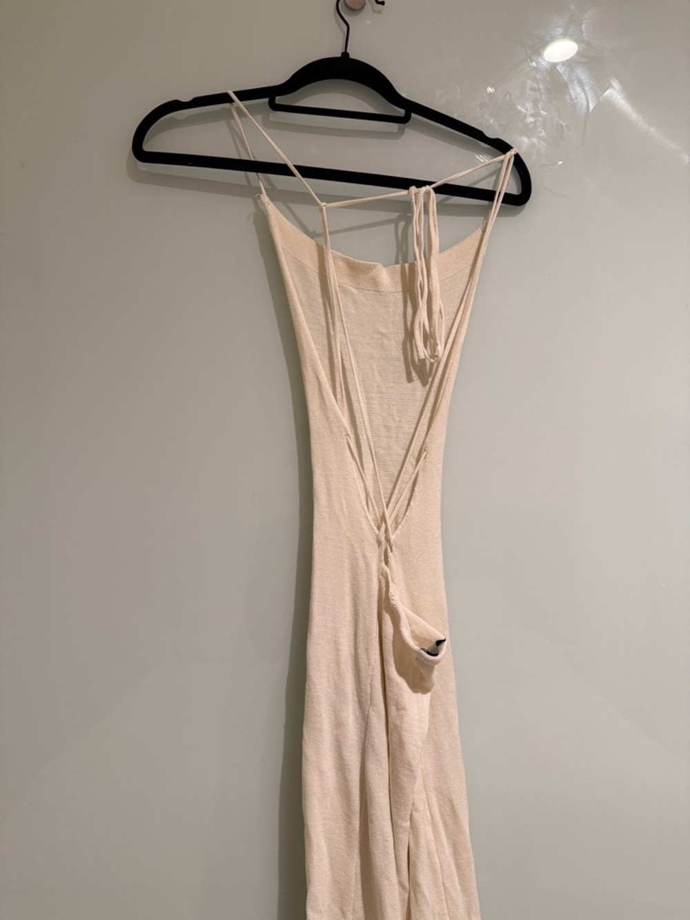 ALOHA Collection Backless Cream Maxi Dress